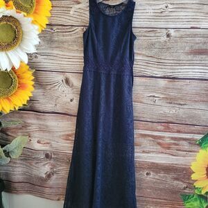 "Rue21" Woman's Maxi Sleeveless dress Size: small navy blue Pre-owned